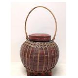 Hand made Bamboo bucket with lid