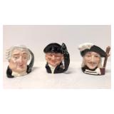 3 Royal Doulton toby mugs