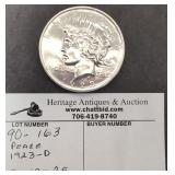 1923 D Peace Silver Dollar
