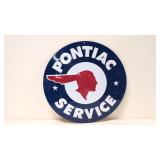 Pontiac Service Embossed metal sign