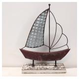 Nautical Decorator sail boat on stand