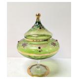 Vintage Murmac Bohemian compote with lid