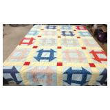 Vintage Multi Color Monkey Wrench quilt