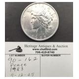 1923  Peace Silver Dollar
