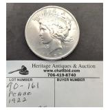 1922 Peace Silver Dollar