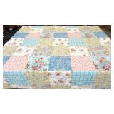 printed design large squares quilt