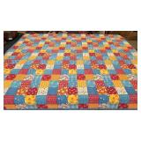 printed design squares quilt