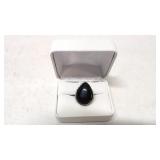.925 Black Onyx Solitare ring