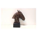 14' Cast Metal Horsehead Sculpture