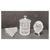 Crystal Biscuit jar, candy dish and trinket box