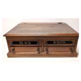 Antique oak 4 drawer spool cabinet
