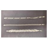 3 Vintage .925 Bracelets