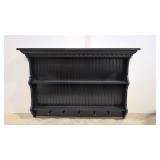 Vintage black hanging plate & cup rack