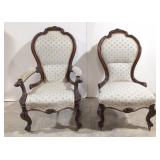 2 Antique French Victorian Parlor  chairs