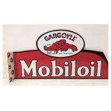 Porcelain Mobiloil Flange Sign