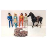 4 Marx Johnny West Action Figures