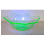 Vintage Vaseline Uranium glass bowl