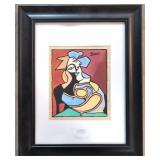 Painting on paper in manner of Picasso