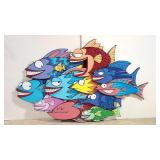 Whimsical Fish Collaage by Norris Hall