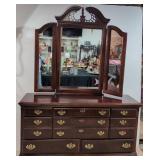Mahogany Bat Wing Mirror Dresser