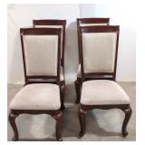 4 mahogany upholstered dining chairs