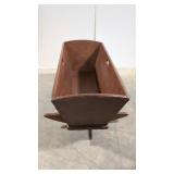 Primitive oak baby cradle