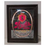Vintage lighted Srohs Beer Advertising mirror