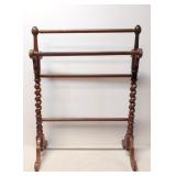 Vintage Mahogany Barley Twist post quilt rack