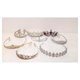8 assorted style tiaras