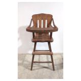 Child's oak High Chair with Tray