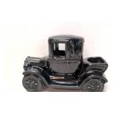 Vintage black and gold model T car planter