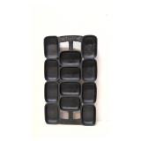 Rare 1800s R & E Cat iron Muffin Pan