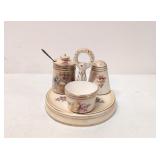 Antique Royal Devon Condiment Set