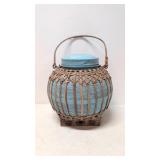 Vintage bamboo basket or rice bucket