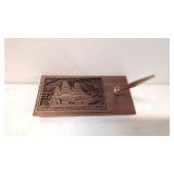 Ship Laser Engraved Walnut Desk Set