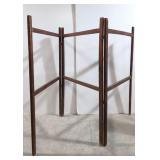 Primitive Wooden tri fold quilt display rack
