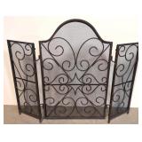 Iron Scroll work fireplace screen