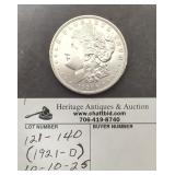 1921 - D Morgan Silver Dollar