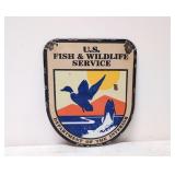 U.S. Fish and Wild Life Service Porcelain sign