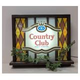 Vintage Country Club Malt Liquor Lighted sign