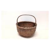 Early antique hand woven gathering basket