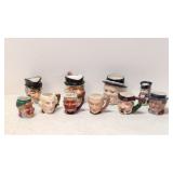 10 Vintage Japan Toby Mugs