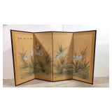 Signed 4 panel Japanese Folding Screen