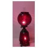 Vintage Red Gone With The Wind Lamp