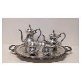 Gorham silver plate tea and coffee set