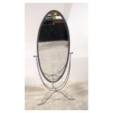 Vintage oval art deco cheval mirror