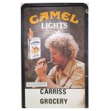 Large Vintage Camel  Lights Grocery Store Sign