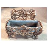 Vintage two Cast Iron Planters