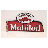 Porcelain Gargoyle Mobiloil Flange sign