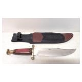 15' Jim Bowie Knife with leather scabbard